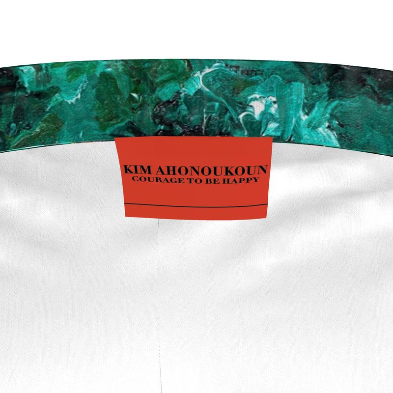 Green Flowers 001 - Silk Pyjama Shorts (Day/Night Edition)