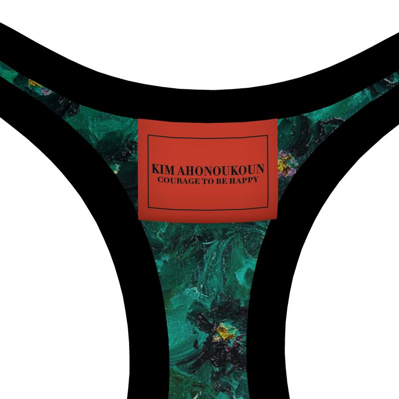 Green Flowers 001 - Artful Sports Bra (Studio Edition)