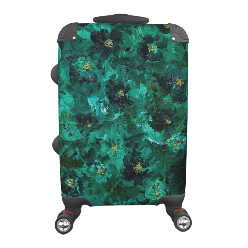 Green Flowers 001 Carry-on Suitcase