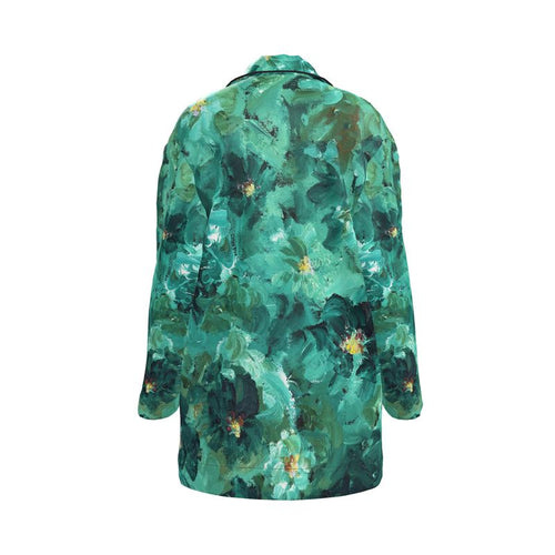 Green Flowers 001 — Silk Pyjama Shirt (Day/Night Edition)