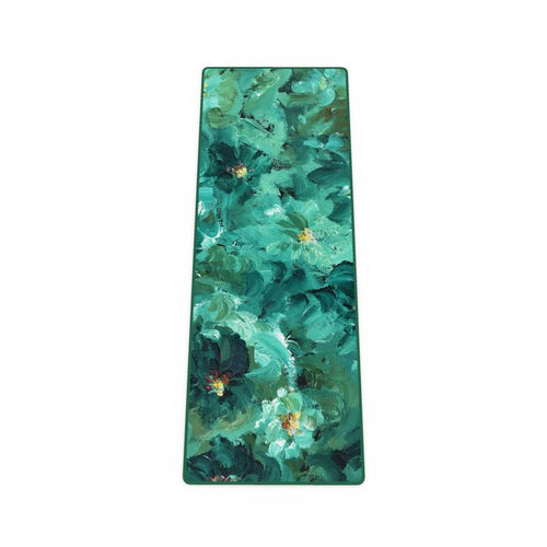 Green Flowers 001 - Artful Yoga Mat (Studio Grade)